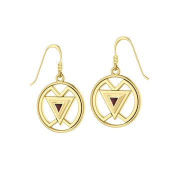 Femininity Symbol Solid Yellow Gold Earrings by Sibylle Grummes GER528